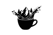 Mountain Coffee Cup Design Bundle, an Illustration by yasushie (Thumbnail 6 of 31)