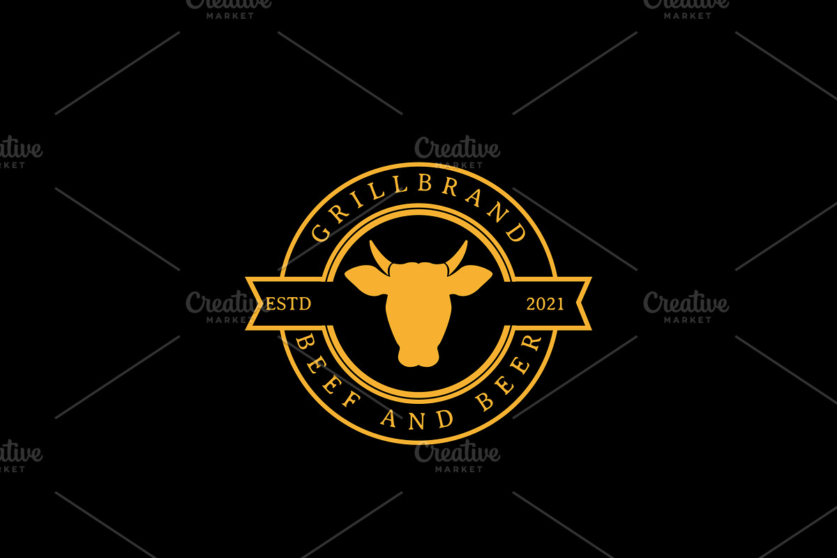 Premium Steak House Logo Design