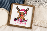 Merry Christmas Holiday reindeer PNG, an Illustration by Libby Wishes (Thumbnail 5 of 8)