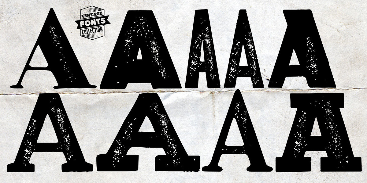 Vintage Fonts Collection, a Sans Serif Font by GRIN3 (Nowak) (Photo 3 of 8)