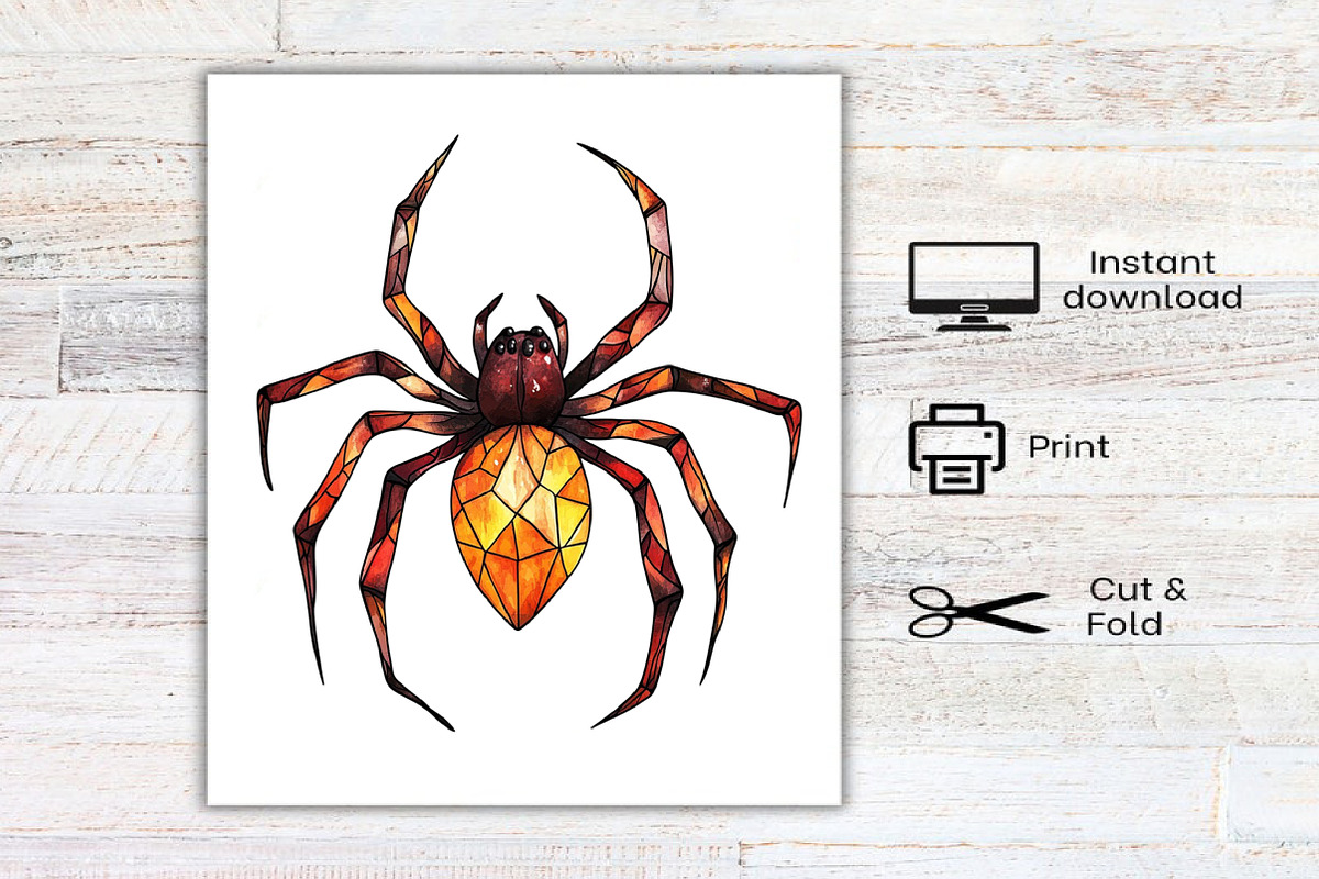 Halloween Stained Glass Clip art, an Illustration by Canvas Craft (Photo 5 of 7)