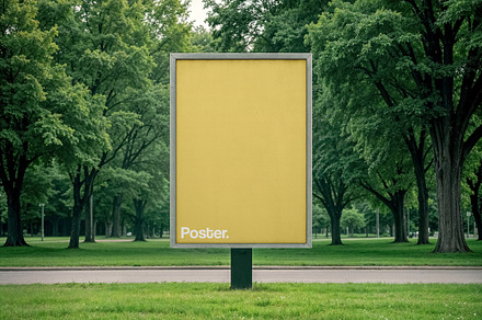 A4 Poster Signage Mockup, a Mockup by Design Squad