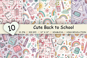 Cute Back to School Digital Paper, a Pattern Graphic by FloridPrintables (Thumbnail 1 of 10)
