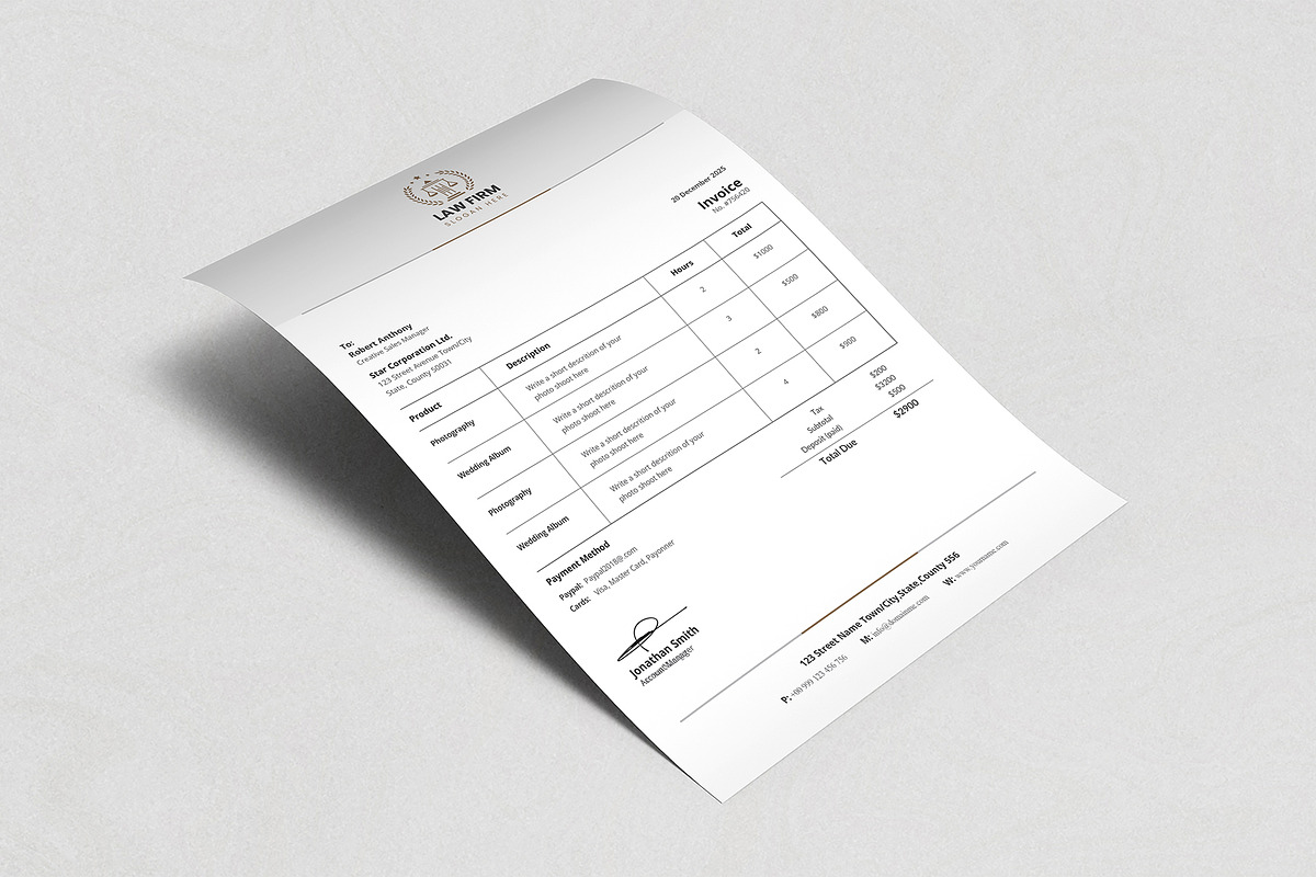 Canva Letterhead and Invoice Bundle, a Stationery Template by DesignDevisers (Photo 4 of 17)