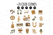 Music Instruments Clipart Set, an Education Illustration by Palau (Thumbnail 8 of 10)