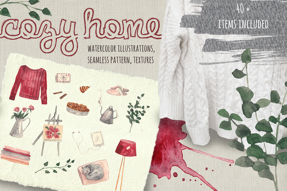 Cozy home. Watercolor collection, a Food Illustration by Scarlet Heath Art (Photo 1 of 5)