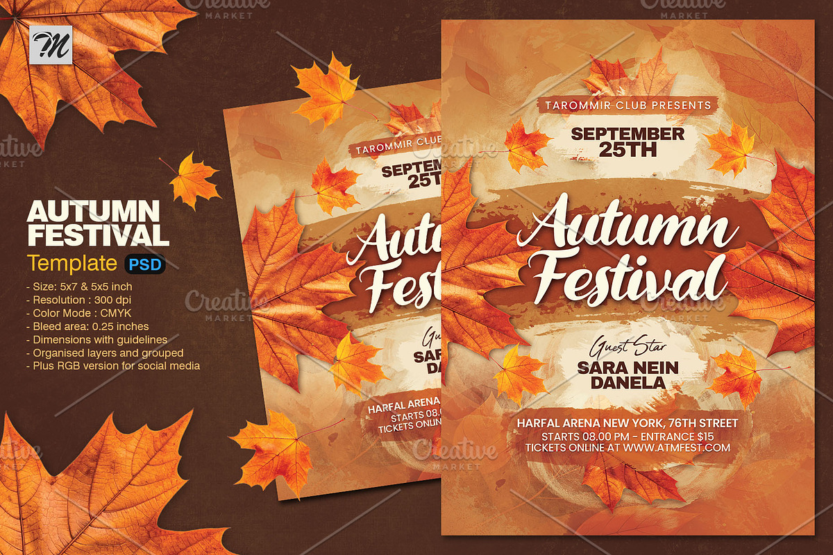 Autumn Festival Flyer Template, a Flyer Template by Tarommir (Photo 1 of 4)