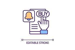 Notification about new online order, an Icon by IMG Visuals