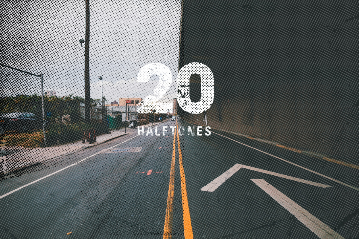 20 Halftone Vector Textures preview 2