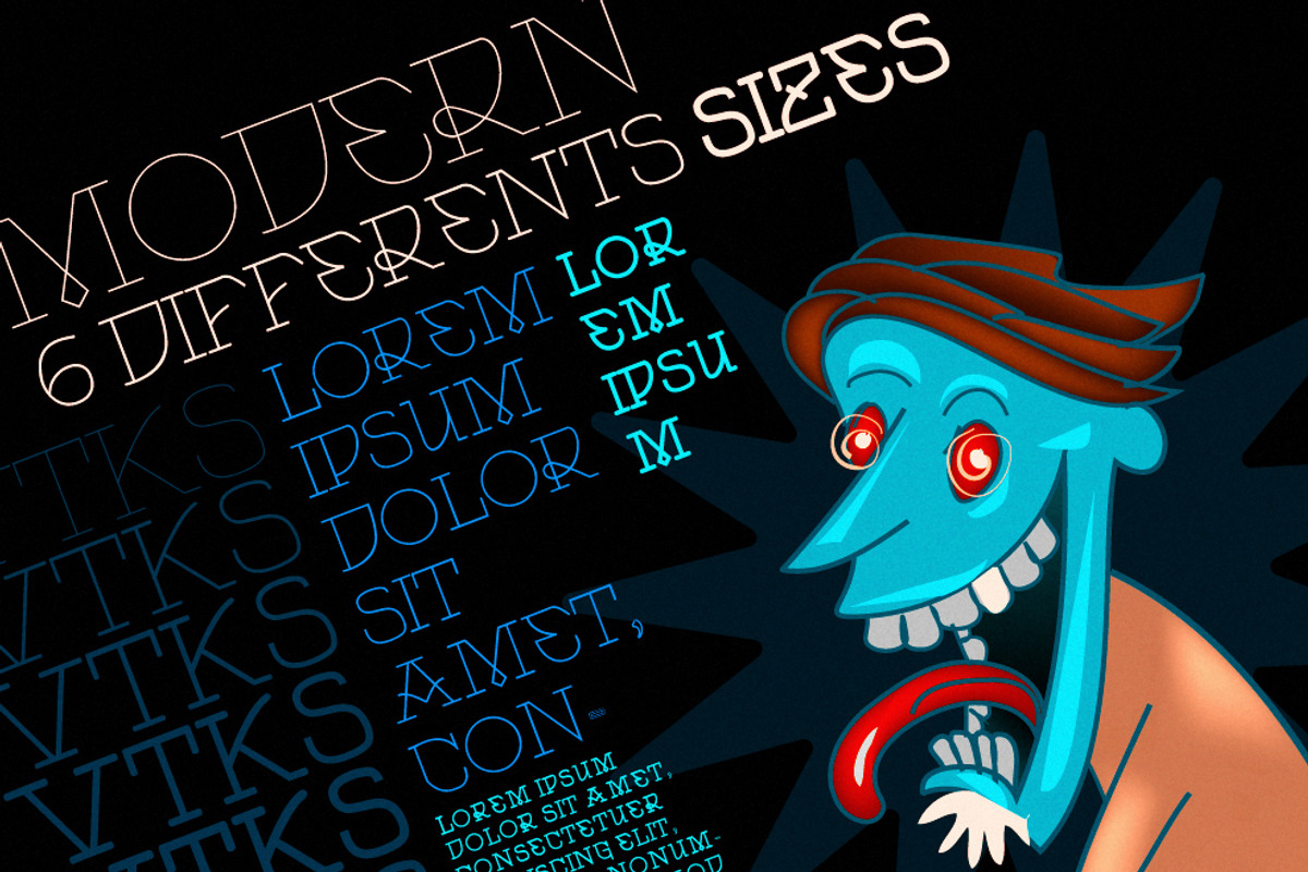 Modern Font By Vtks preview 3