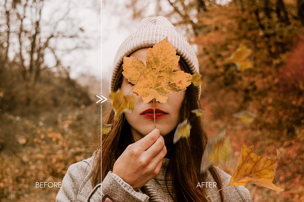 70 Natural Falling Leaf Overlays, a Layer Style Add-On by CityTurtles (Photo 6 of 9)