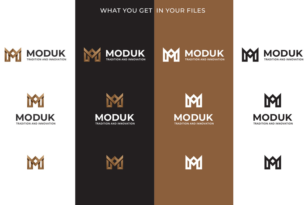 Moduk Abstract Letter M Logo, a Branding & Logo Template by Tovarkovdesign (Photo 4 of 6)