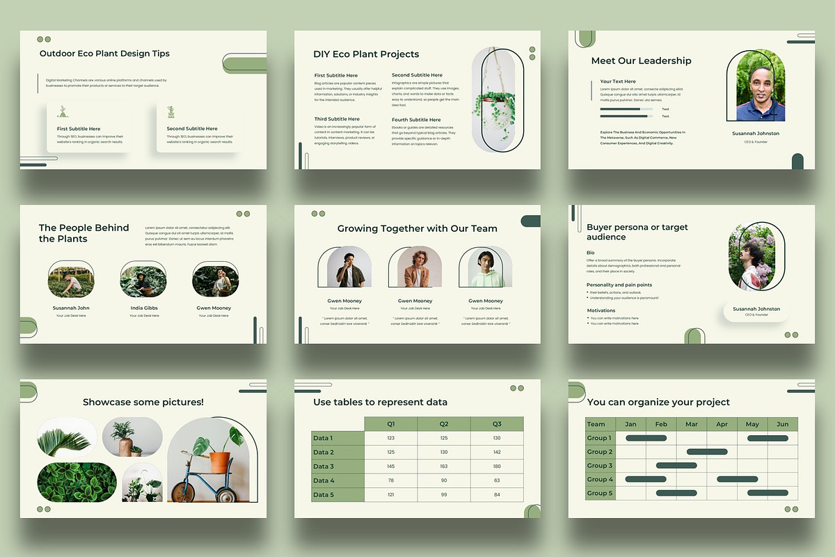 Plant Presentation Template, a Presentation Template by BumbleGraph Studio (Photo 4 of 6)