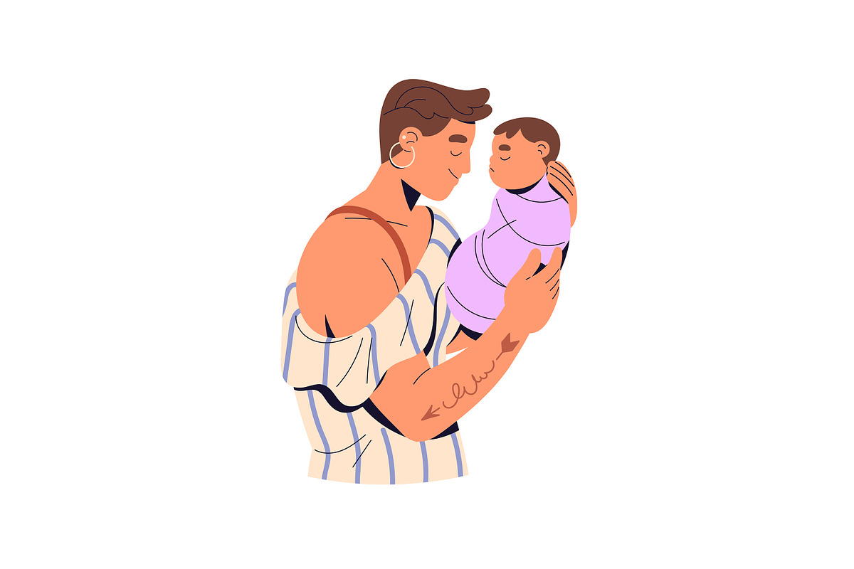 Happy families, parents and kids set, a Person Illustration by PaperTrident (Photo 4 of 9)