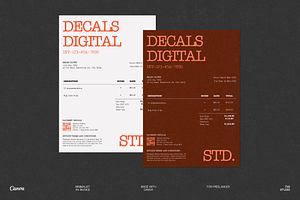 Minimalist Canva Freelance Invoice, a Stationery Template by 730 Studio