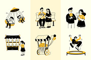 Animated Amusement Park Drawing Set, a Solid Icon by Vectors Market (Thumbnail 3 of 5)