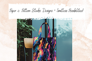 Black Ink Rainbow Seamless Print, a Pattern Graphic by Paper & Pattern Studio (Thumbnail 5 of 9)