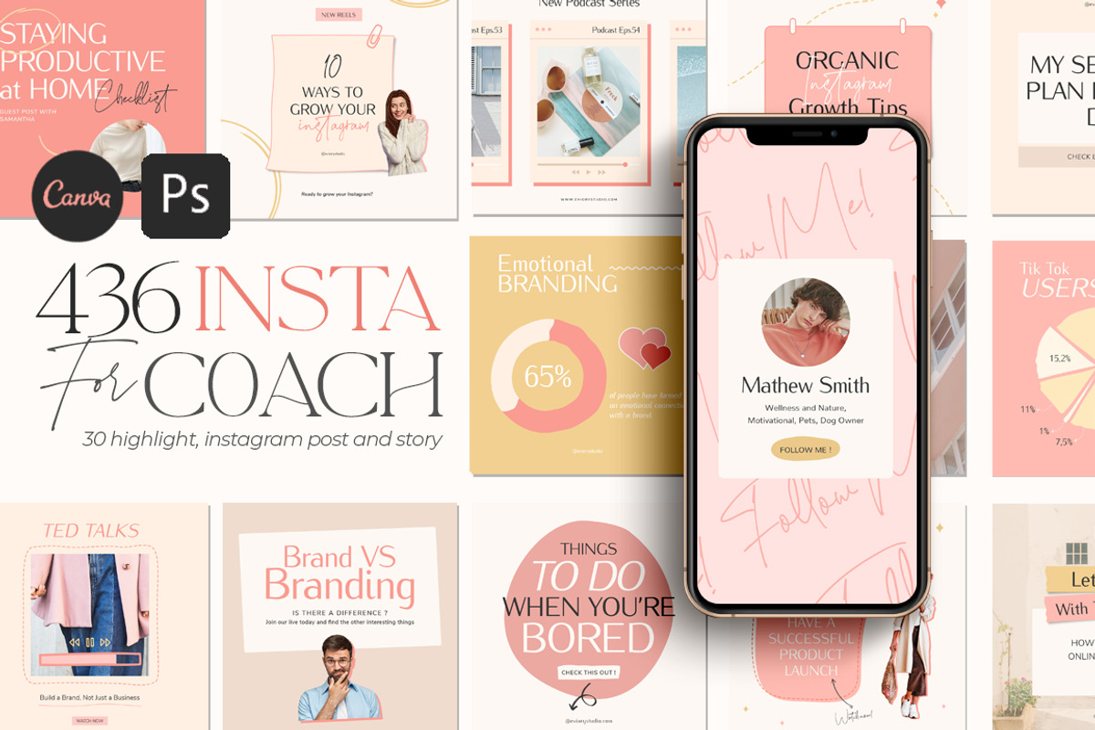 Engagement Booster Insta CANVA PS, a Social Media Template by Eviory (Photo 1 of 37)