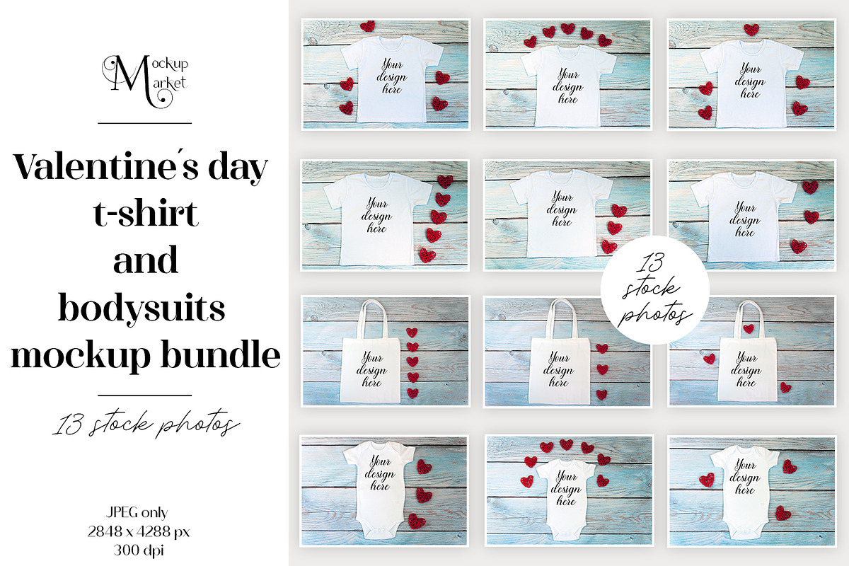 Valentines day mockup bundle., a Print Template by MockupMarket (Photo 1 of 14)