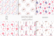 Watercolor Winter Teddy Collection, an Animal Illustration by YuliyaArtGarden (Thumbnail 7 of 8)