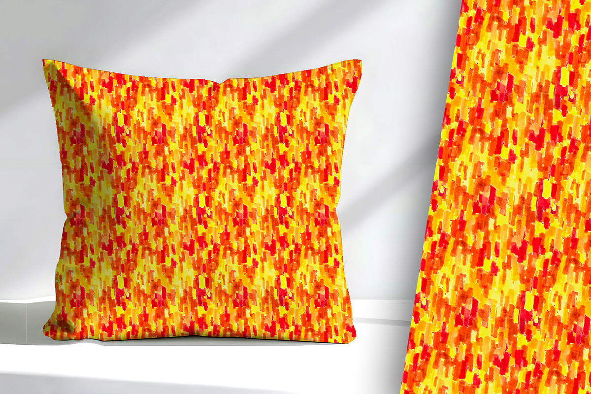 Red Yellow and Orange Impressionist, a Pattern Graphic by Sharon Schwalbe (Photo 2 of 6)
