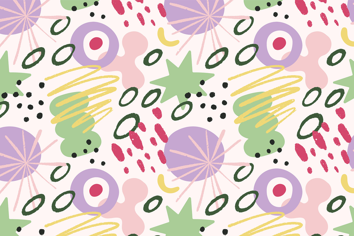 Abstract shapes seamless patterns, a Pattern Graphic by Good Studio (Photo 2 of 8)
