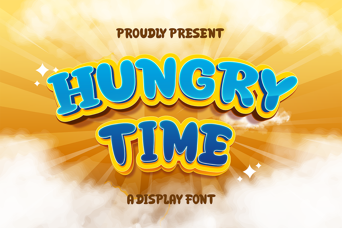 Hungry Time Display Font, a Handwritten Font by Authentic Studio (Photo 1 of 5)