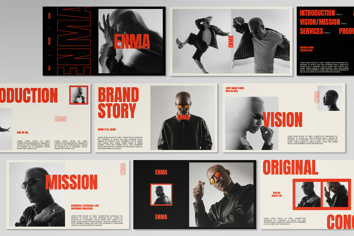 ENMA Bold Modern Powerpoint Template, a Presentation Template by Portocraft (Photo 1 of 7)