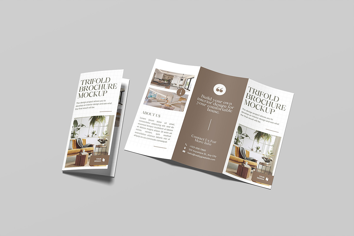 Trifold Brochure Mockup, an Advertising Mockup by graphicsecond (Photo 3 of 6)