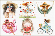 Whimsical Quirky Summer Day Girl Cli, an Illustration by Sublimation Artist (Thumbnail 3 of 6)