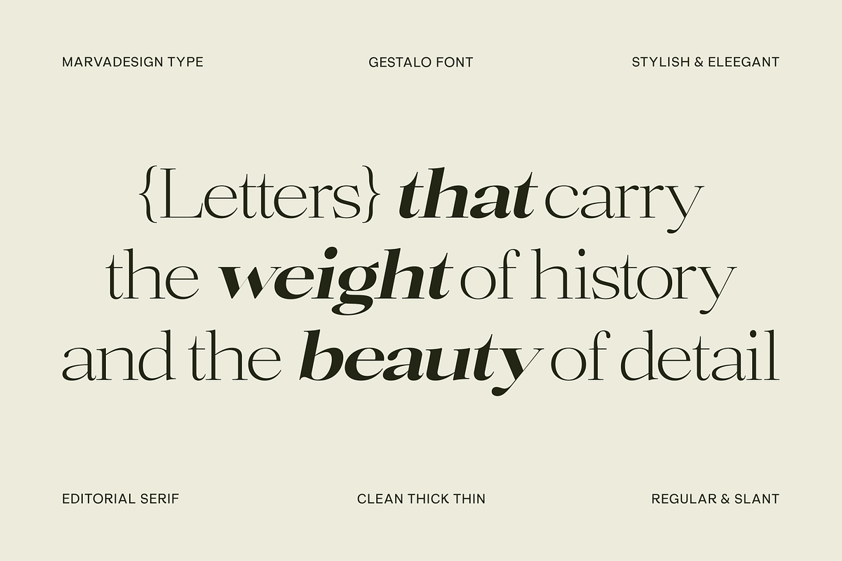 Gestalo - Elegant Family Serif, a Serif Font by Marvadesign (Photo 5 of 10)