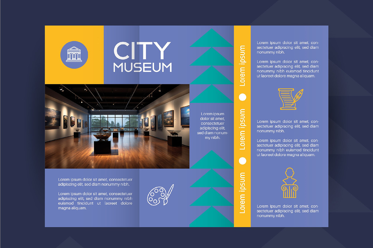 Museum Exhibit Brochure Art Gallery, a Templates & Theme by studiogstock (Photo 3 of 3)