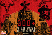 300+ Wild West Western illustrations, a Graphic by Craftsy Crafters (Thumbnail 1 of 13)