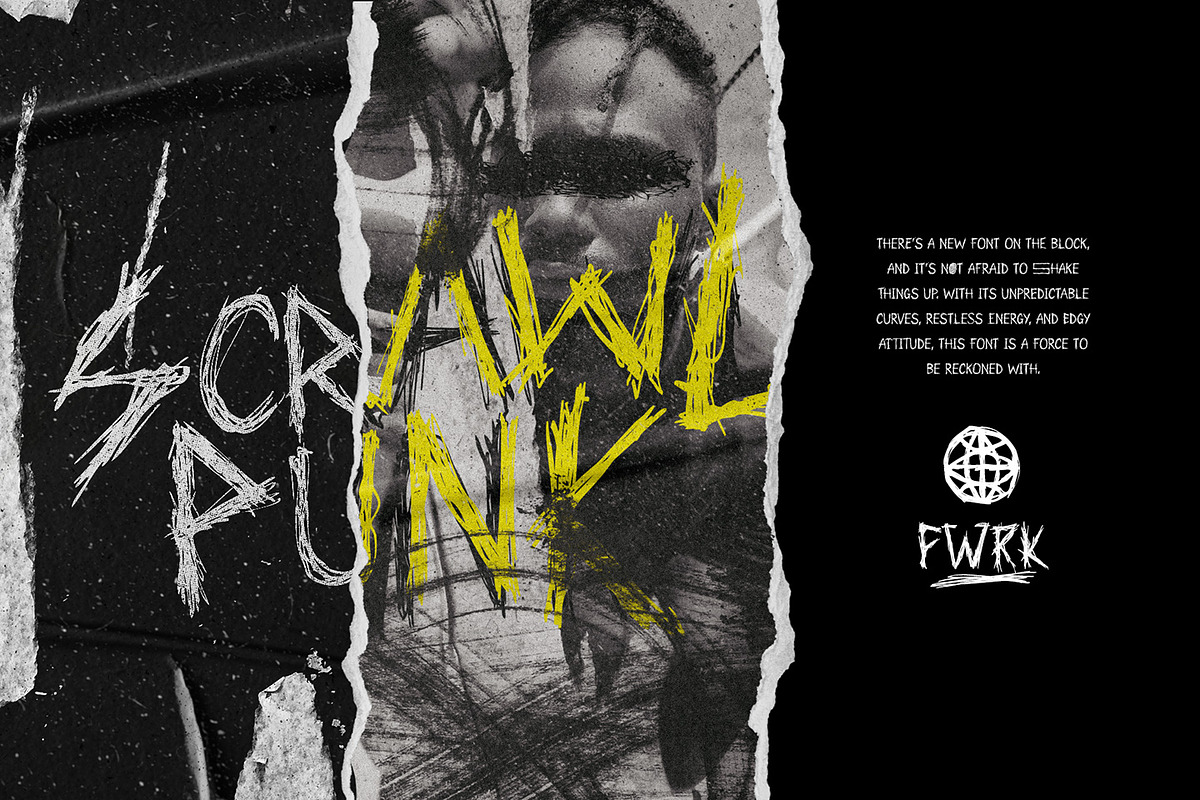 Scrawlpunk - Scribbles Font, a Handwritten Font by FLYERWRK (Photo 10 of 10)