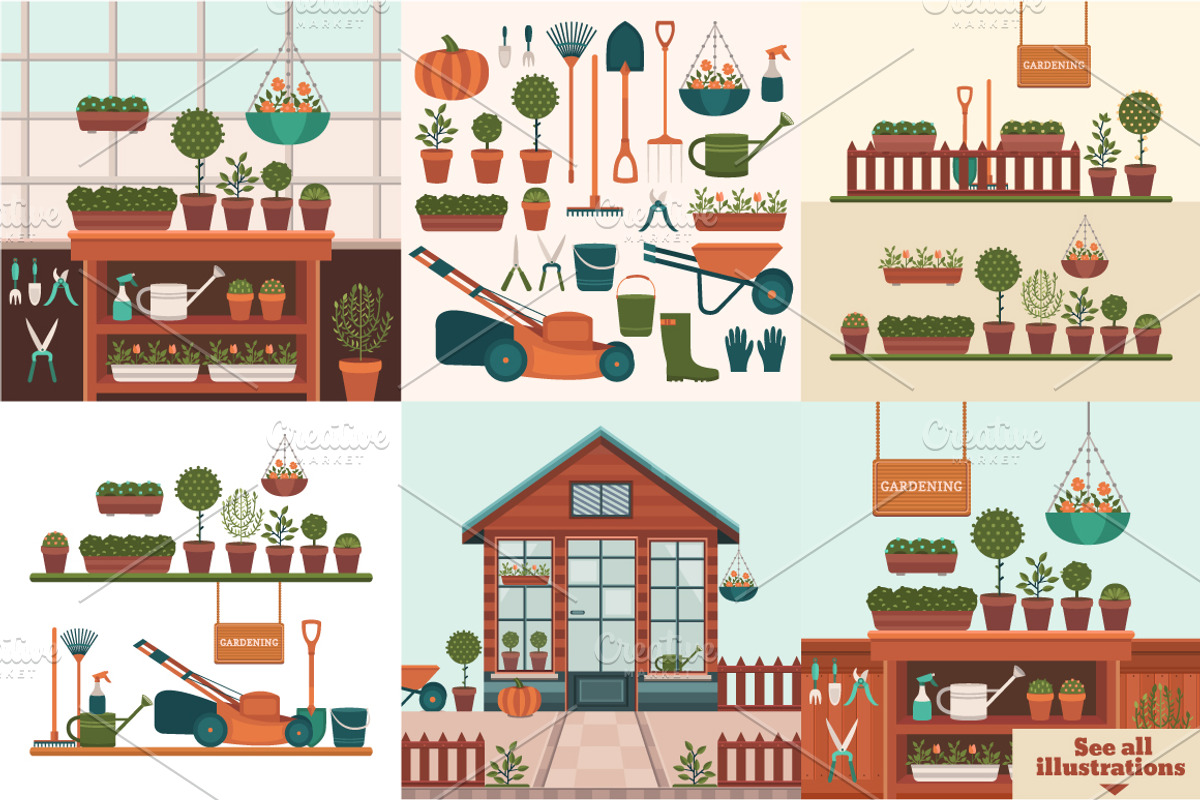 Gardening illustrations and elements, a Food Illustration by Dasha Efremova (Photo 2 of 5)