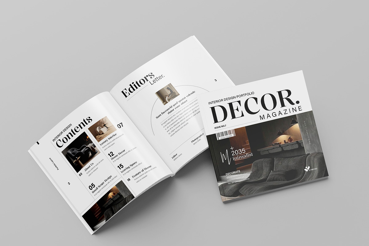 Square Interior Design Magazine, a Magazine Template by Spark_Creative (Photo 3 of 16)