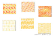 Orange & Yellow Watercolor Patterns, a Pattern Graphic by adorkible (Thumbnail 3 of 3)