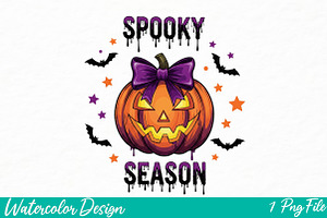 Spooky Season Png, an Illustration by Watercolor design