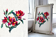 Watercolor iris flowers., a Decorative Illustration by redstudio (Thumbnail 2 of 9)