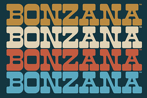 BONZANA - A Funky Western Style Font, a Slab Serif Font by Komet & Flicker