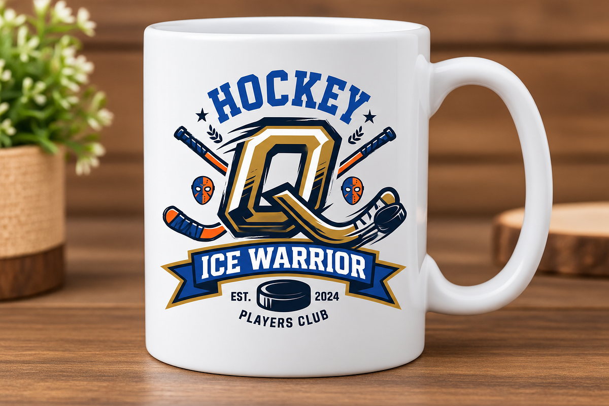 Ice Warrior Hockey Logo Design, an Object Graphic by Artivon (Photo 3 of 3)