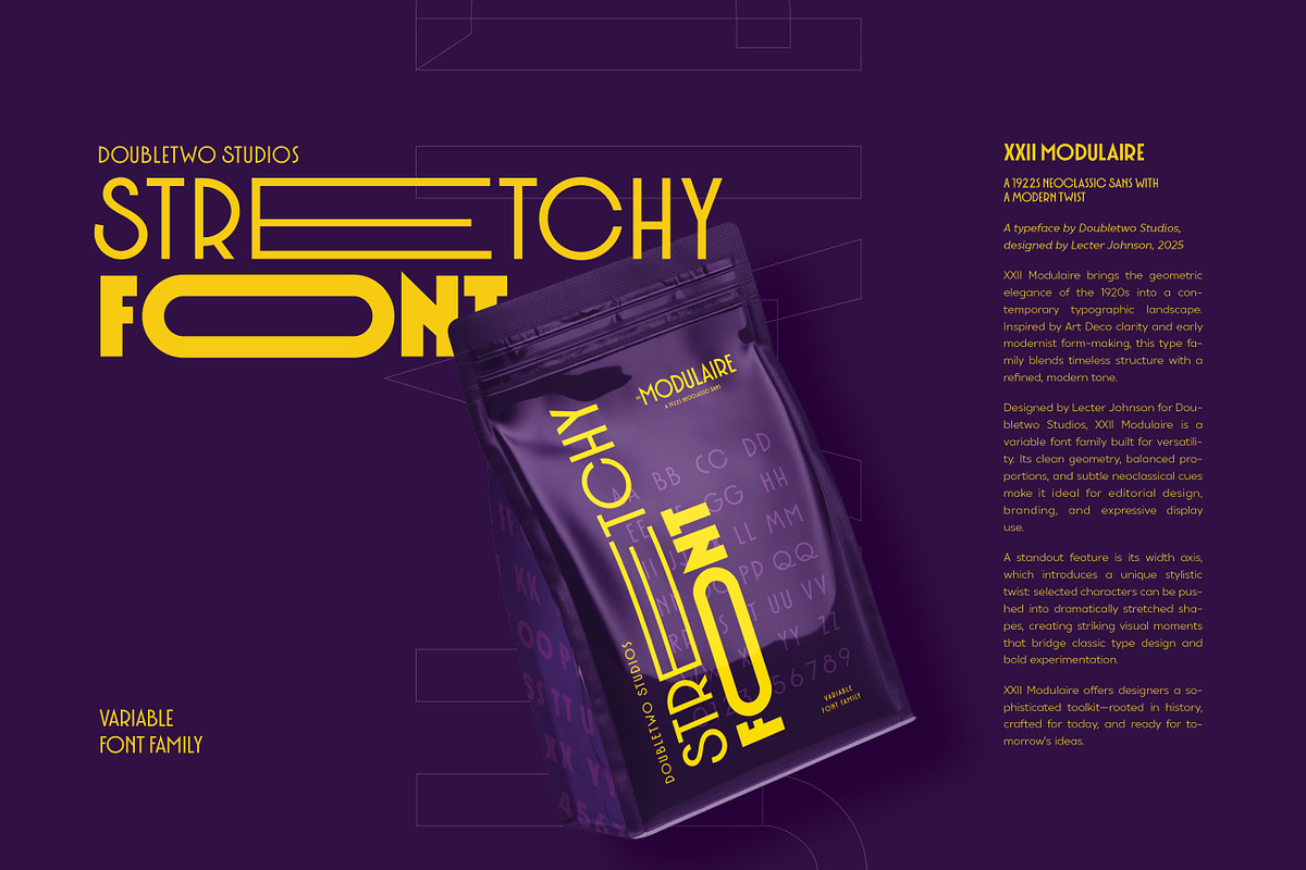 XXII MODULAIRE, a Sans Serif Font by Doubletwo Studios (Photo 3 of 11)
