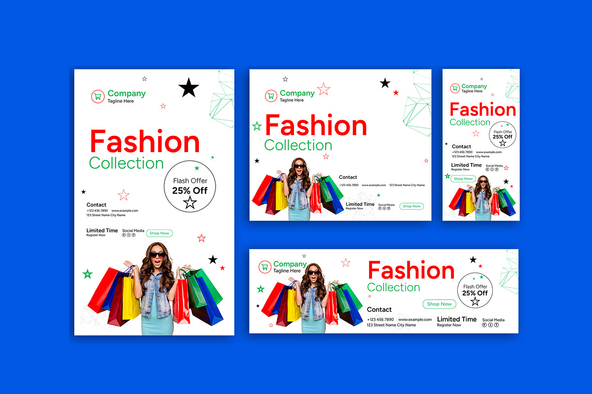 Fashion Collection Web Banner Set, an UI Kit Template by CreativeShaper (Photo 4 of 4)