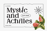 Mystic and Achilles Art Font, a Font by Emma Make (Thumbnail 1 of 7)