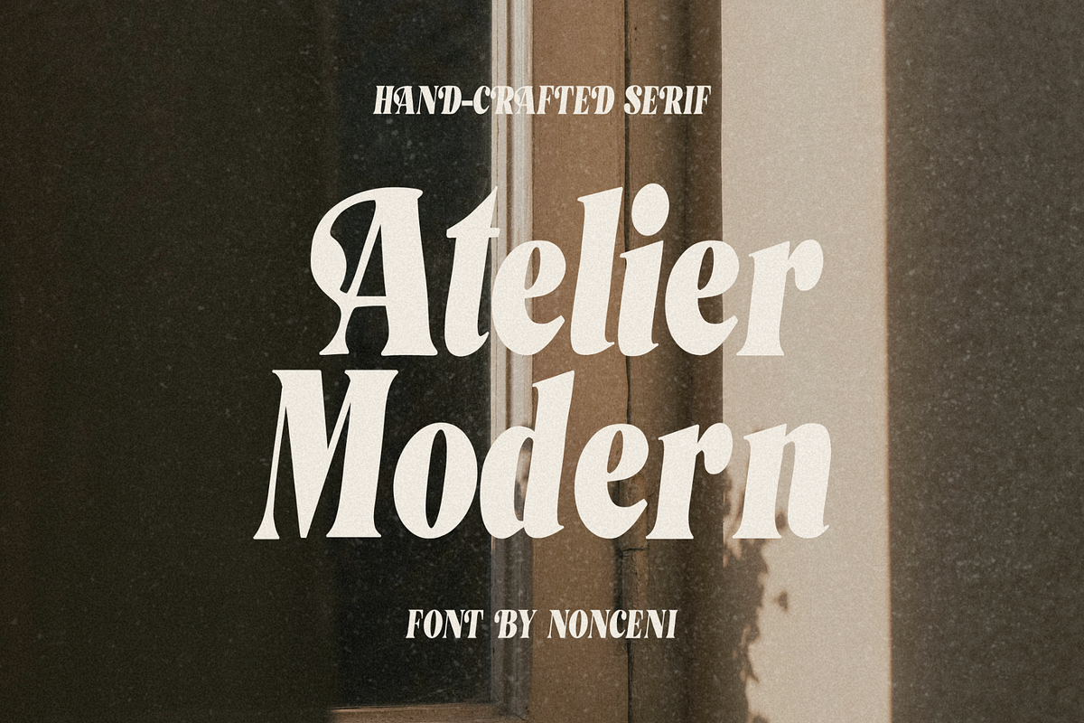 Atelier Modern Serif Font, a Serif Font by Nonceni (Photo 1 of 15)