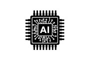 AI Processor Chip Icon Set, a Graphic by hafijul (Thumbnail 9 of 12)
