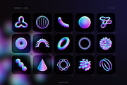 Holographic 3D shapes collection, an Object Graphic by Samolevsky (Thumbnail 2 of 13)