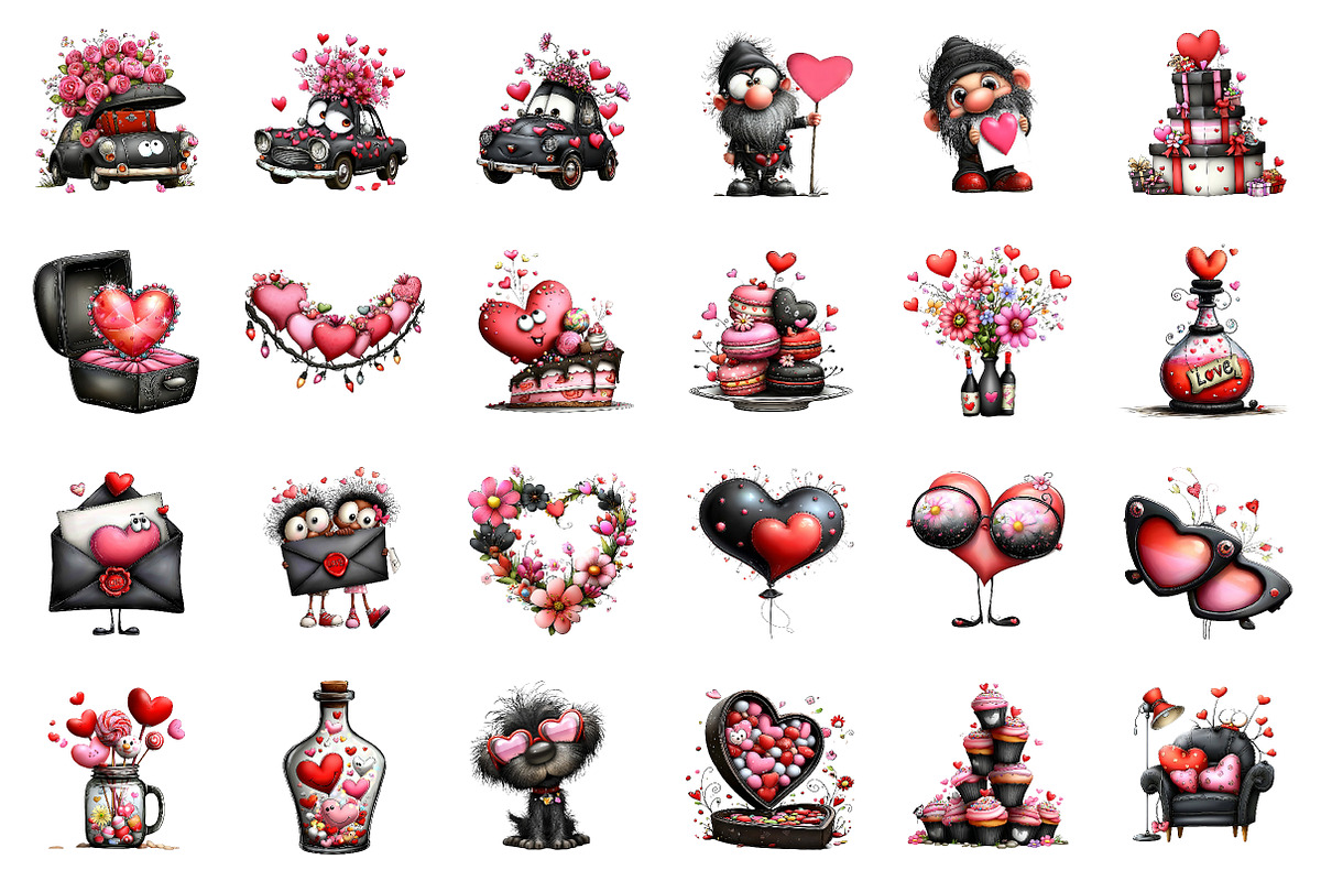 Moody valentine clipart, an Illustration by CreationArt (Photo 3 of 6)