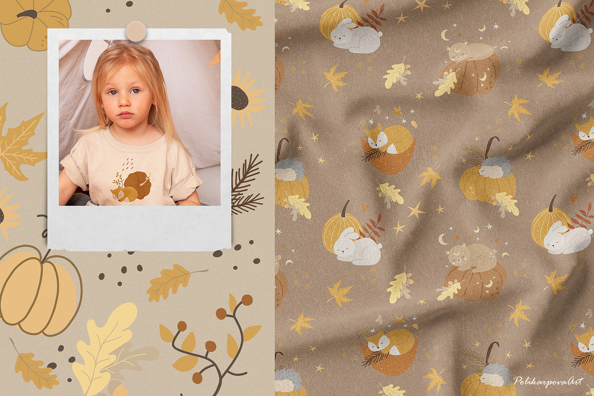 Autumn baby woodland animals, an Animal Illustration by polikarpovaart (Photo 10 of 11)