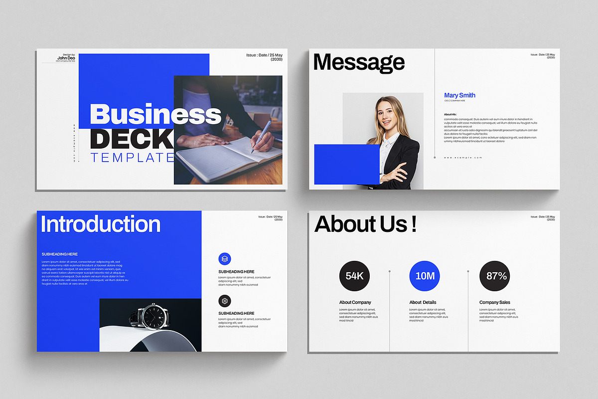 Business Deck Presentation Template, a Presentation Template by E-Type (Photo 2 of 5)